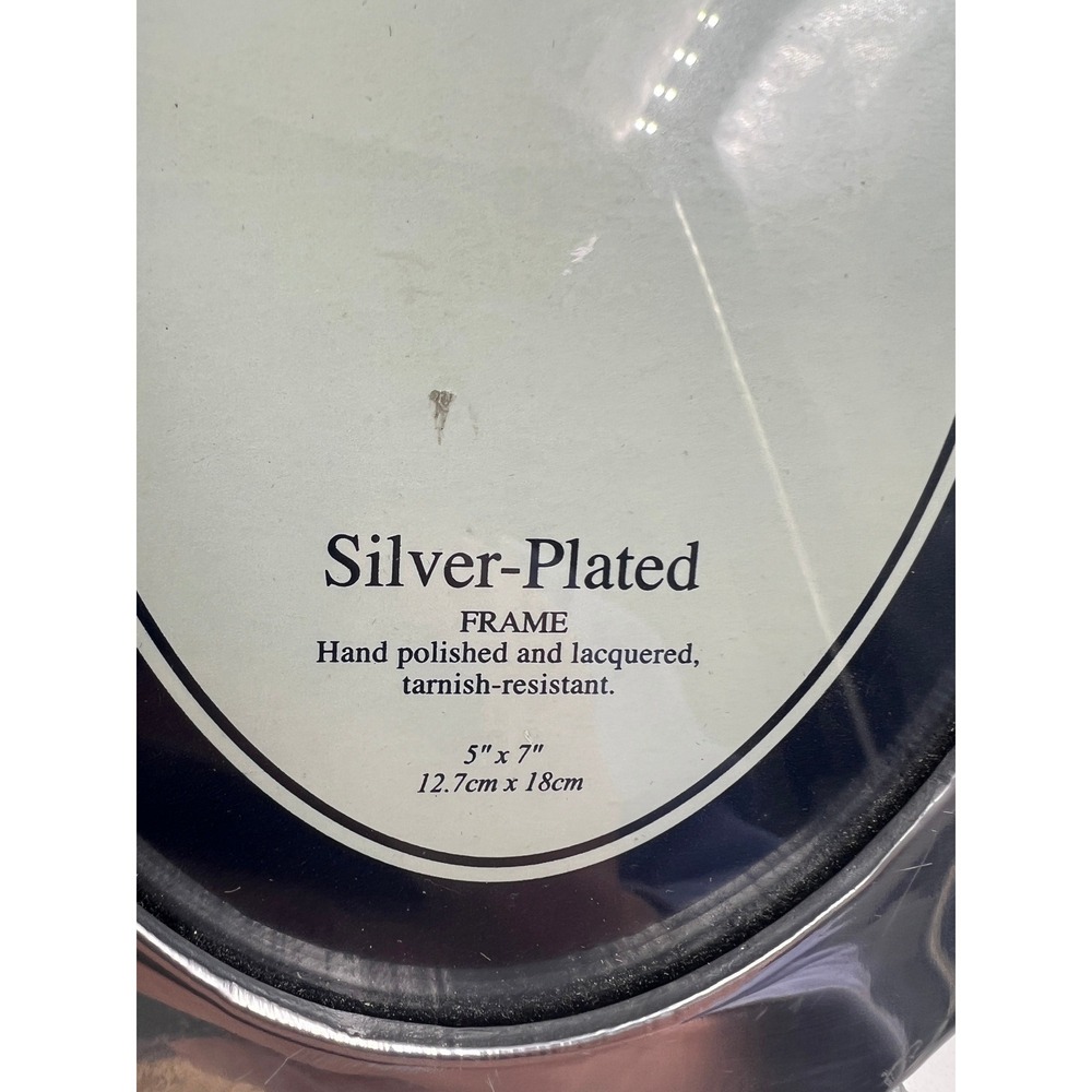 Philip Whitney Ltd Picture Frame Silver Plated Oval 6x8 Tabletop - Picture 6 of 12